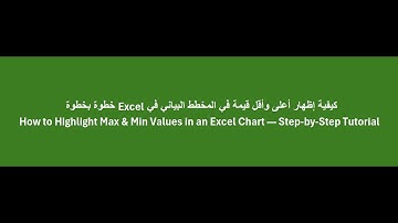 إظهار أعلى وأقل قيمة في المخطط البياني بالاكسل  Highlight Max Min Values in an Excel Chart Tutorial