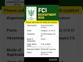 🔥 FCI Recruitment 2025 Big Update! 33,566 Vacancies | Eligibility, Salary ₹71,000