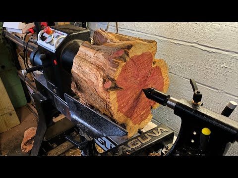 Woodturning a Live Edge Bowl - The Cedar Flower