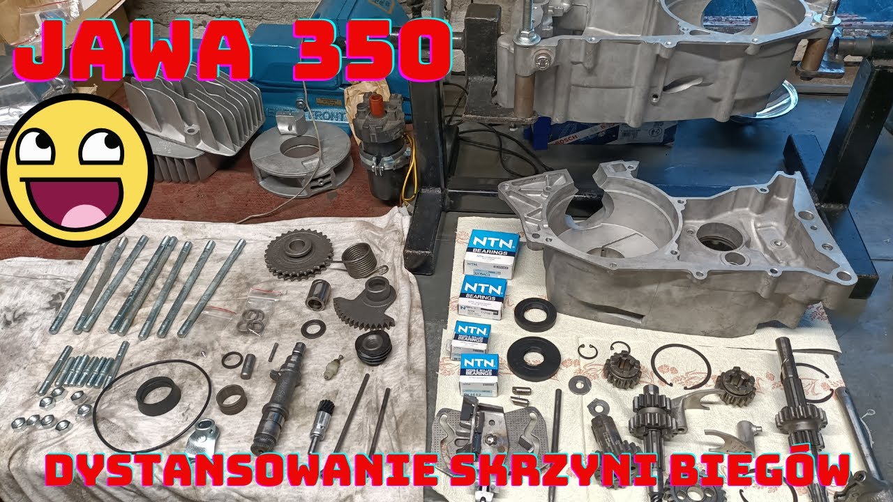 Jawa 350 TS / Cezet 350 dystansowanie skrzyni biegów