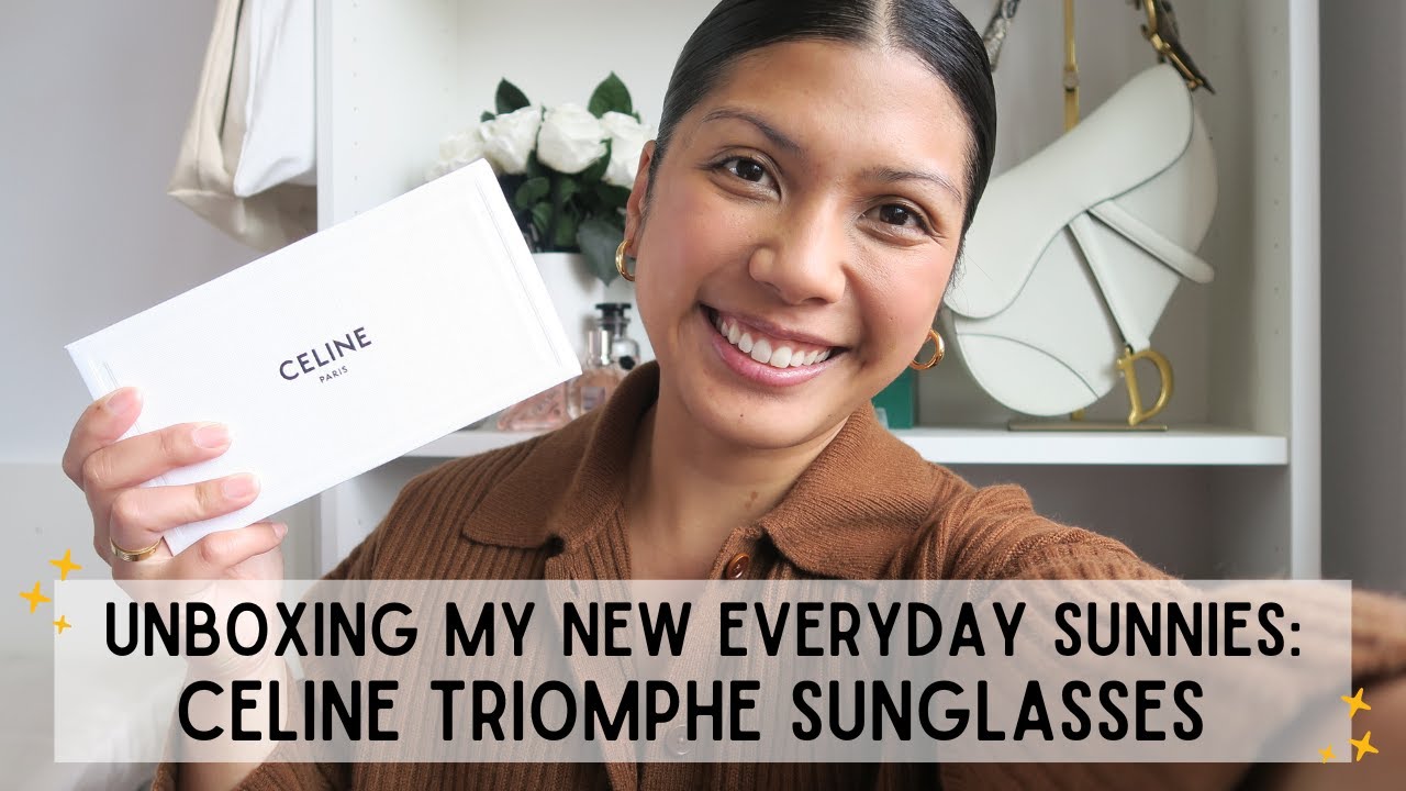 UNBOXING MY WISHLIST ITEM THE CELINE TRIOMPHE SUNGLASSES WITH OVAL