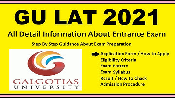 GU LAT 2021 - Notification, Dates, Application, Eligibility, Admit Card, Pattern, Syllabus, Result