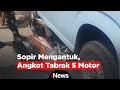 Diduga Sopir Mengantuk, Angkot Tabrak Lima Motor yang Terparkir di Jakarta