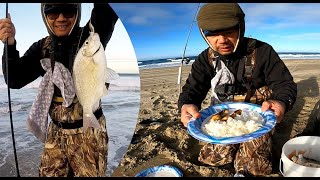 Catch and Cook Surf Perch on the Beach