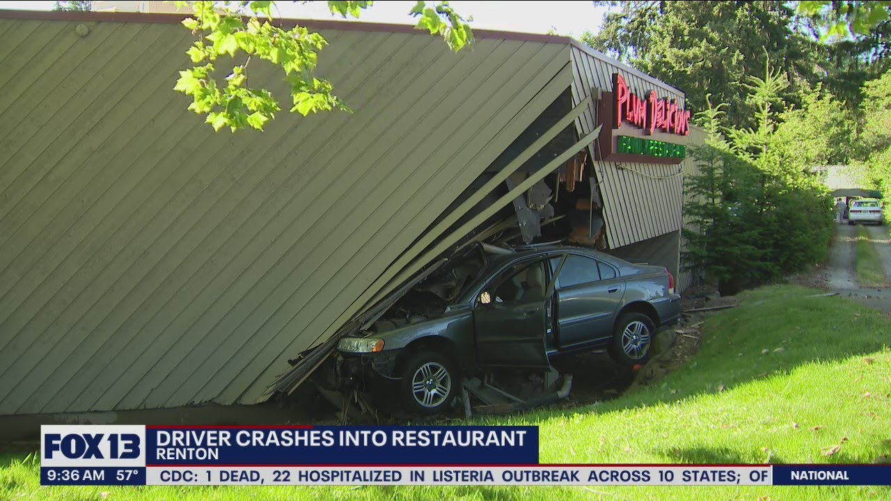 8 in the hospital after car crashes into Renton restaurant | FOX 13 ...