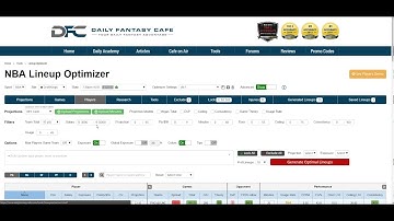 Players Tab Demo - NBA Lineup Optimizer