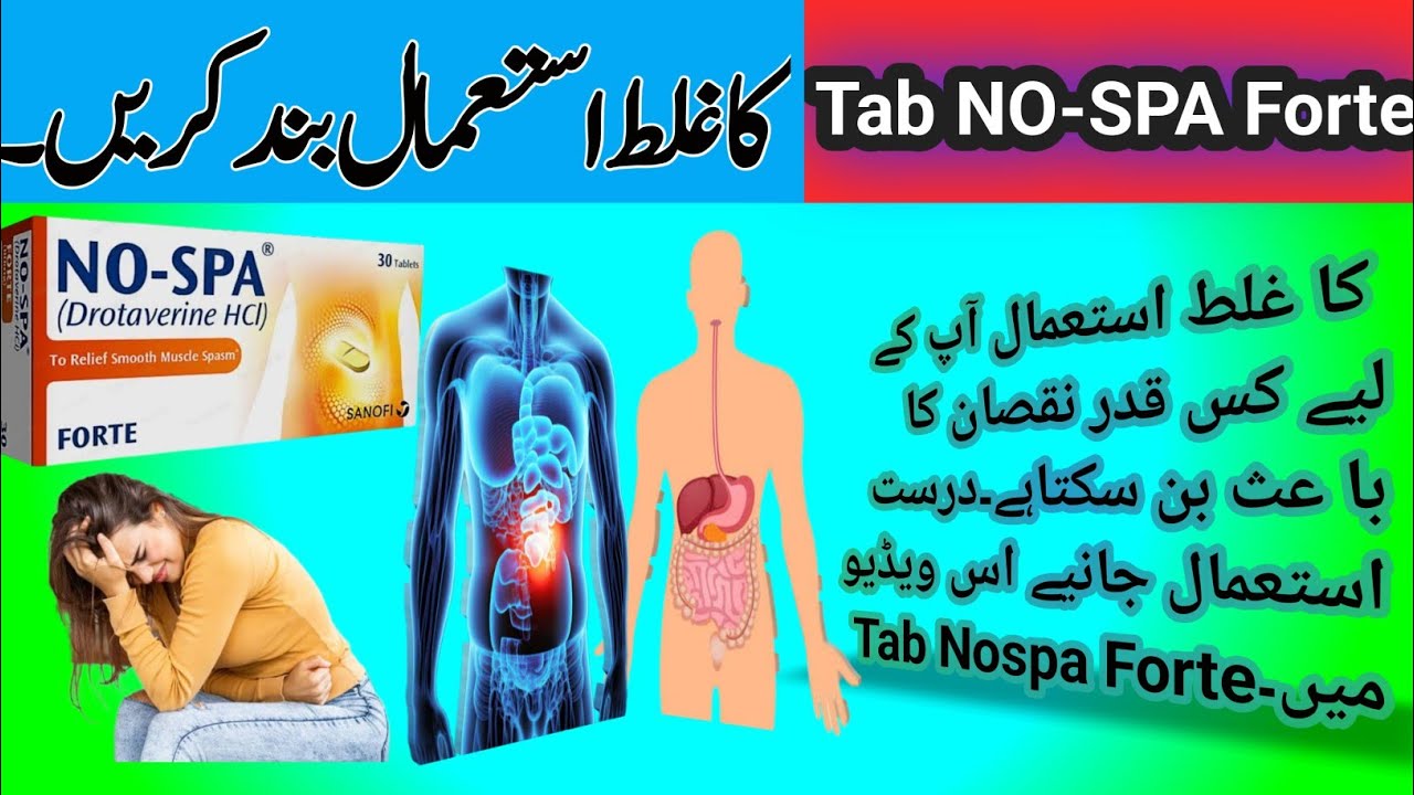 Tab NoSpa Forte Ka Ghalt use Band karain Urdu/Hindi Tab Nospa Forte
