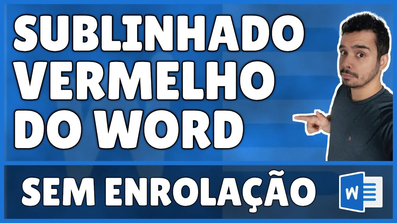 Como Tirar o Sublinhado Vermelho do Word - YouTube