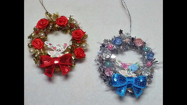 DIY~ Beautiful & Inexpensive D.T. Mini Garland Ornament Wreaths!