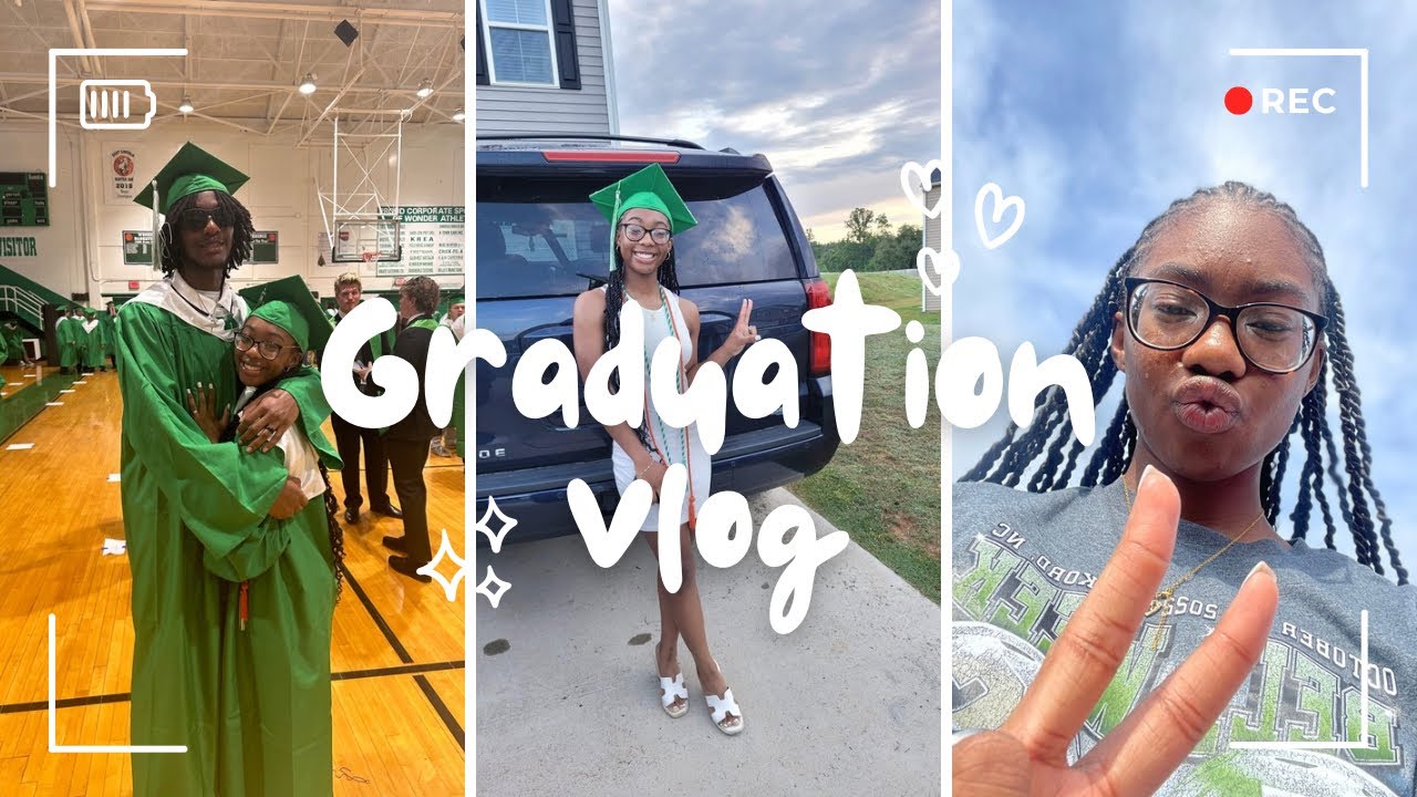 Graduation vlog + last day of school | cookouts,parties,gender reveal ...