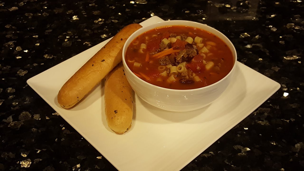 PASTA E FAGIOLI / SOPA DE PASTA Y FRIJOLES ITALIANA ( OLIVE GARDEN)