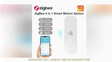 Tuya Zigbee 4 in 1 10G Radar Motion Sensor with Light Lumiance Temperature Humidity Detection for Sm