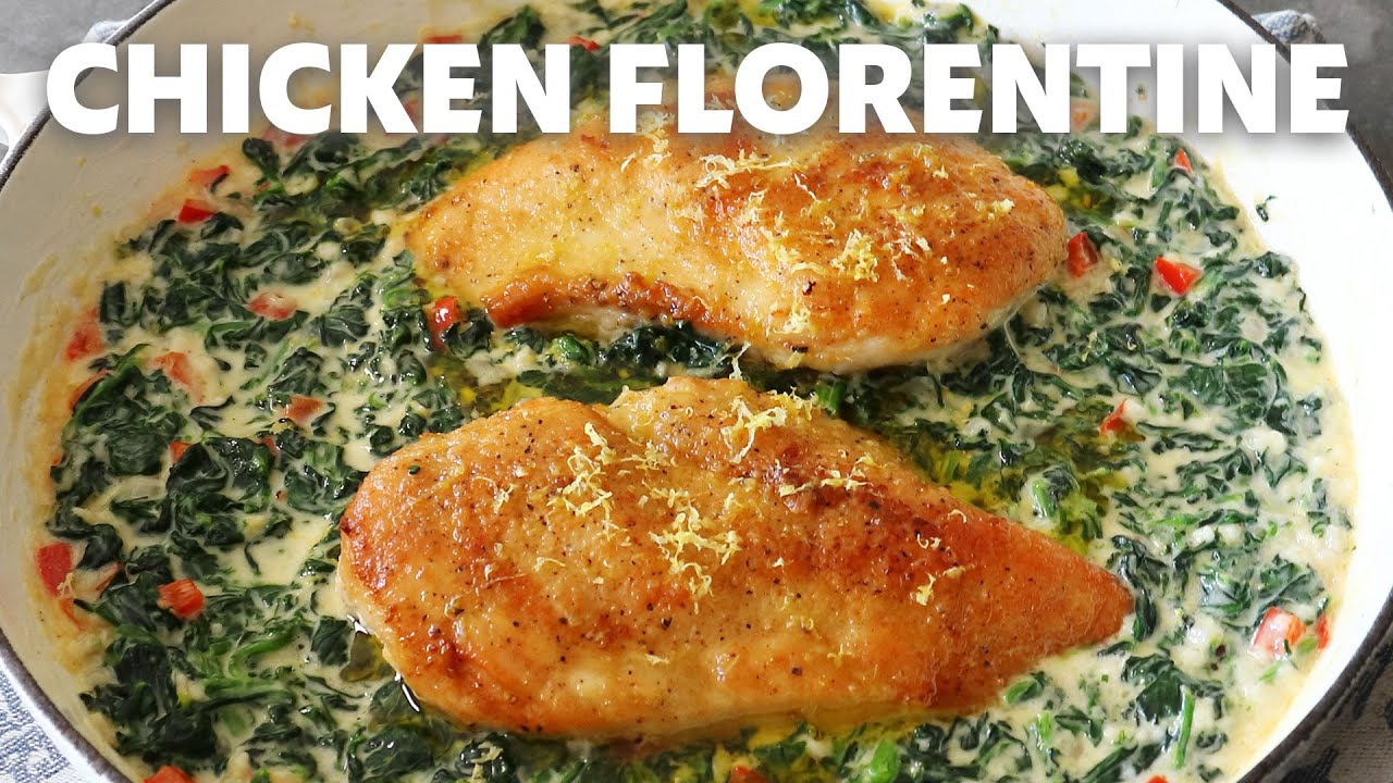 Chicken Florentine | Garlic Spinach Chicken | Food Wishes - YouTube