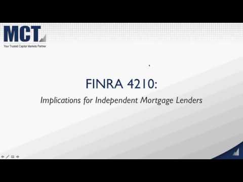 What the New FINRA 4210 Mark to Market Rule Means for Lenders - CMLA Webinar