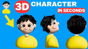 HOW TO MAKE 3D CHARACTER IN SECONDS IN ADOBE ILLUSTRATOR