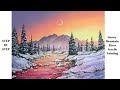 Snowy Mountain River STEP by STEP Acrylic Painting Tutorial (ColorByFeliks)