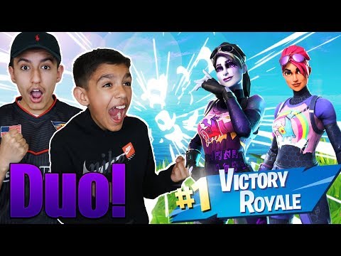 The Greatest Duo! Fortnite NEW Dark Bomber And Brite Bomber Duo With Little Brother!