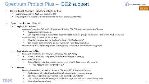 Spectrum Protect Plus 10.1.6 EC2 support - Demo