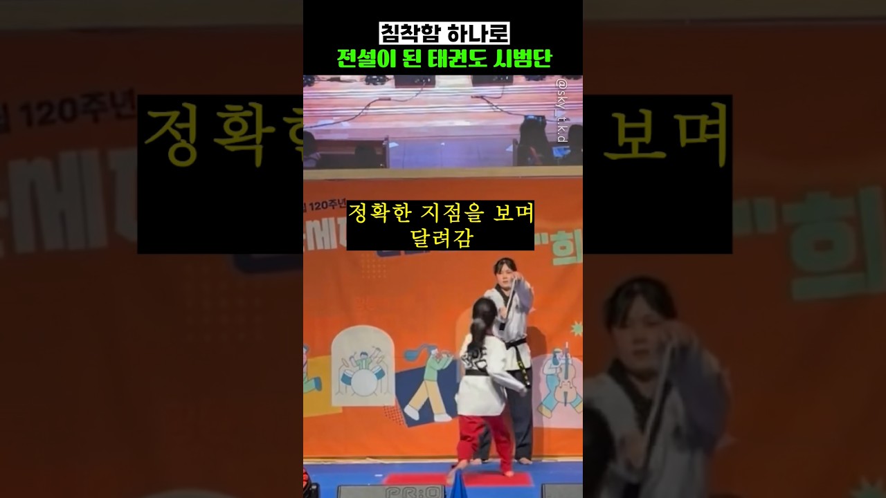침착함 하나로 전설이 된 태권도 시범단