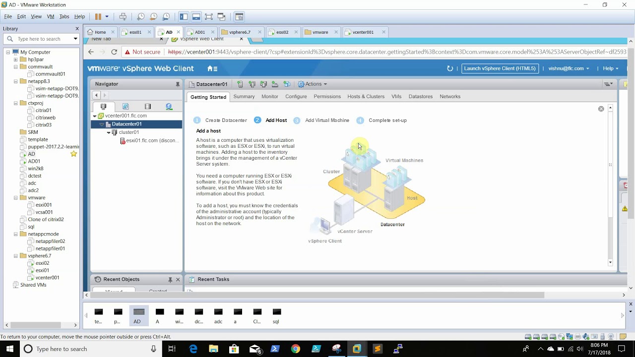 Adding Esxi Host To Vcenter 6 7 YouTube