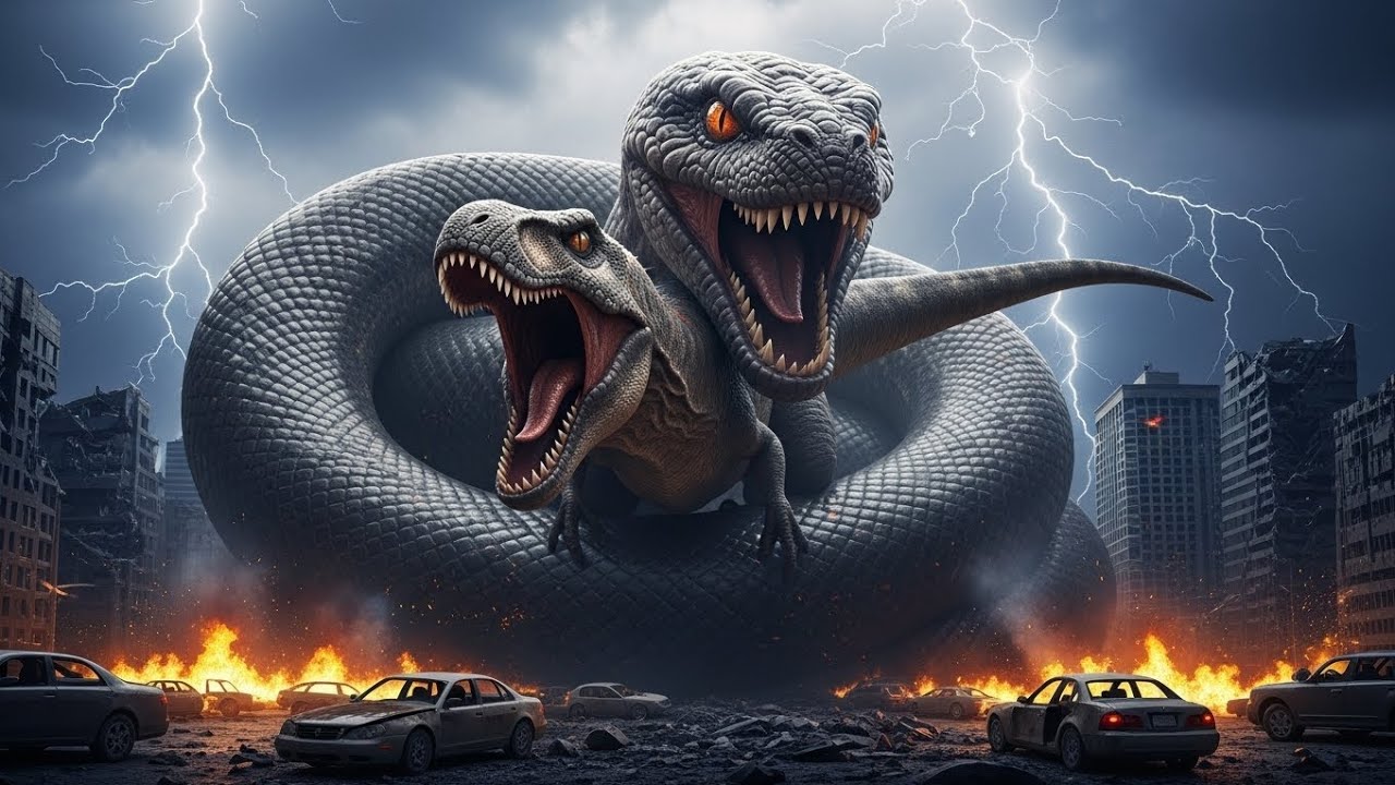 ANACONDA RISING: DINOSAUR'S Monster WHEN MONSTERS COLLIDE: ANACONDA Vs DINOSAUR"
