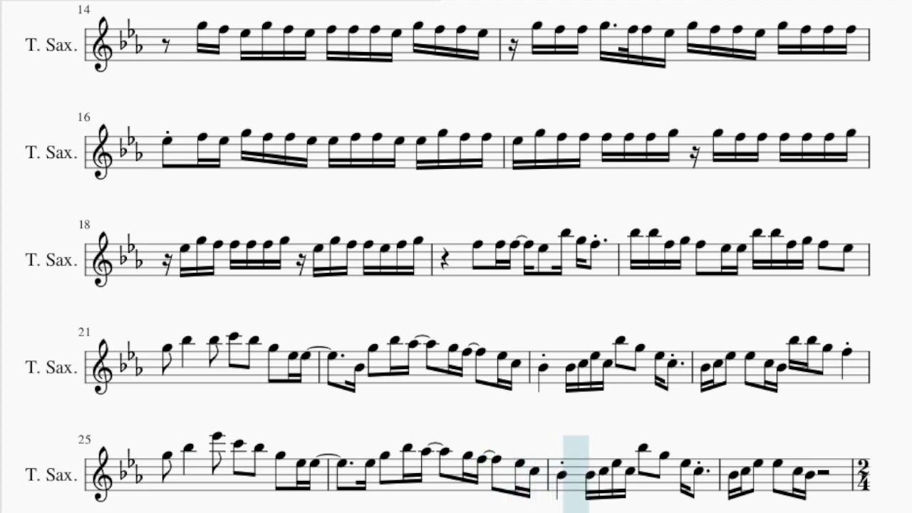 Tenor Sax Sheet Music: How to play Angel Pt 1 - YouTube