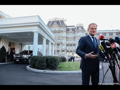 Premier Donald Tusk - podczas wypowiedzi dla mediów po spotkaniu z Prezydentem Joe Bidenem.