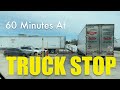 60 Mins at Truck Stop: Toilet, Shower, Tanks, Lunch, Work, A/C in Winnebago Travato GL Class B RV