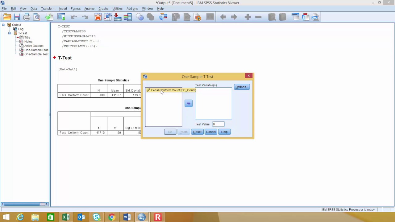 hypothesis testing in spss youtube