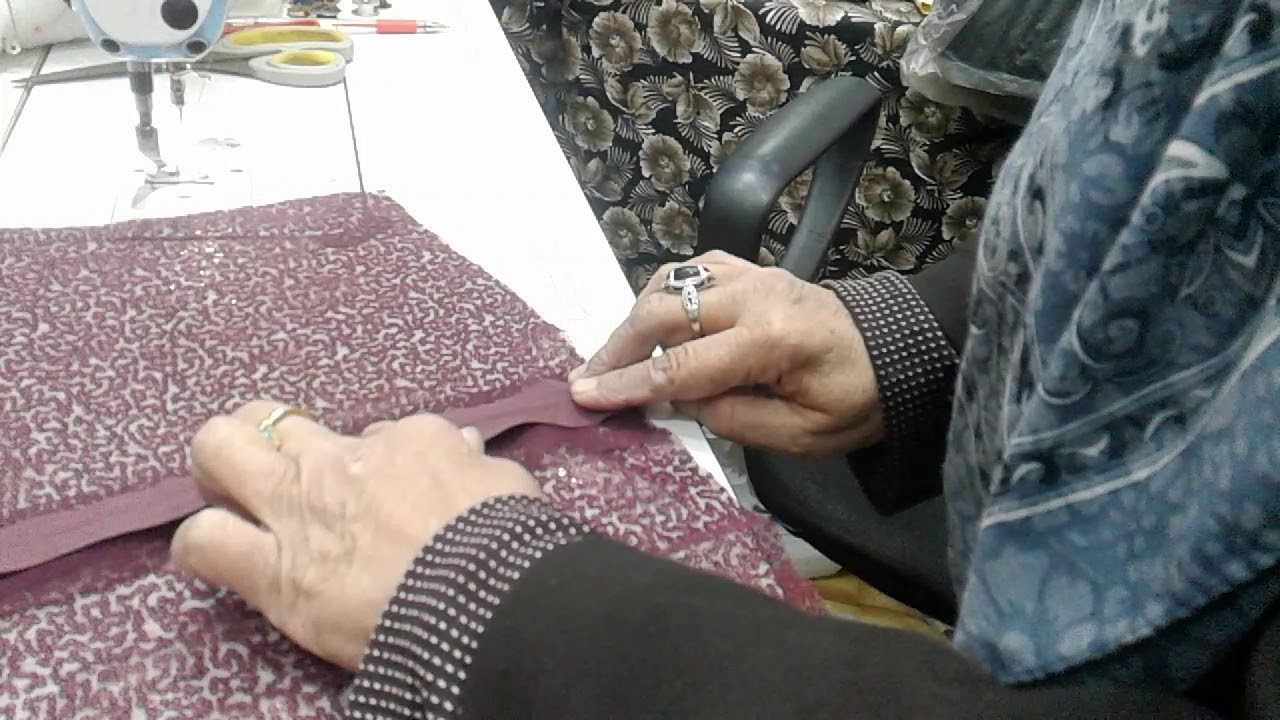 حبيباتي هذا الفديو تفصيل وخياطة فستان سهرة الماروني المذهب يسمو ترتر حبيباتي انقطع الفديو وربطة وان