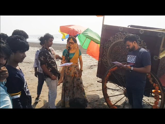 radhakrishn shooting on beach side BTS | mallika singh radha Krishna shabi YouTube class=