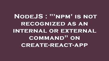 NodeJS : "