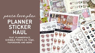 PLANNER STICKER HAUL | feat. Plannerface #ad, Scribble Prints Co, TCMC, Papershire and more