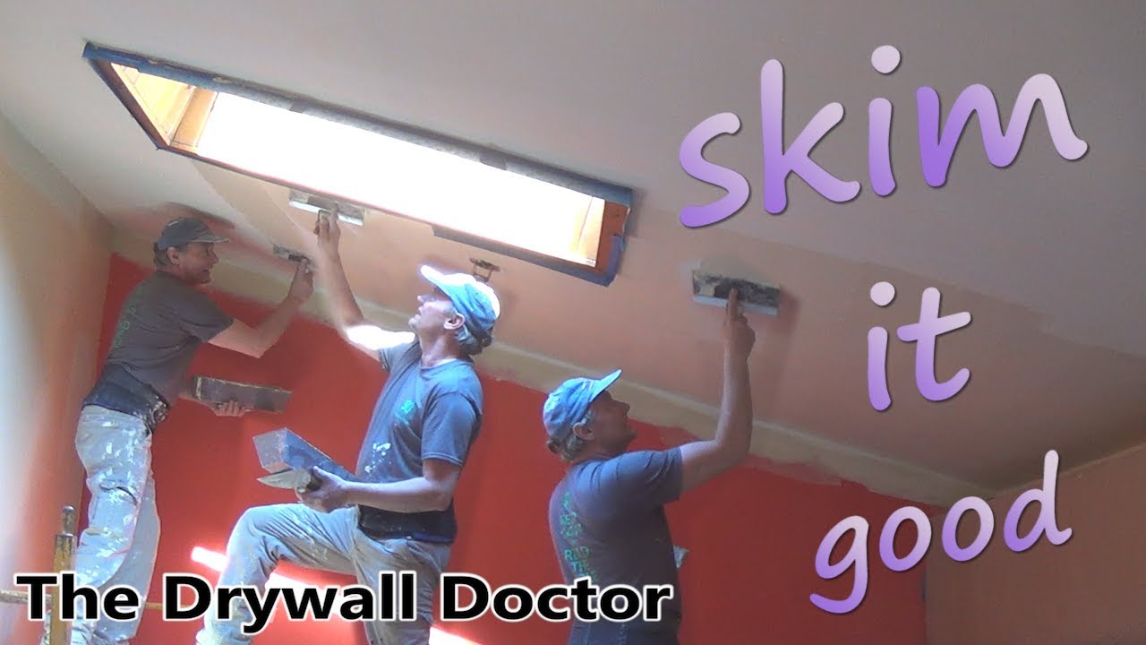 How to Skim Coat a Ceiling for Texture Removal YouTube