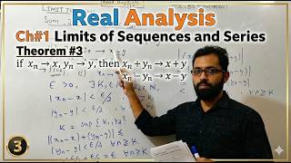Real Analysis || Lecture 3 || Limit of Sum of Two Sequences