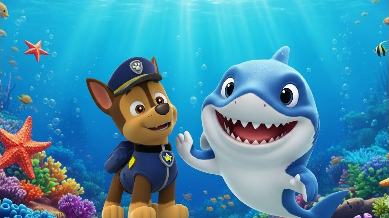 Paw Patrol 🐶🚒 and Shark 🦈 | Ocean Rescue Adventure 🌊✨ | Kids Cartoon Songs 🎶