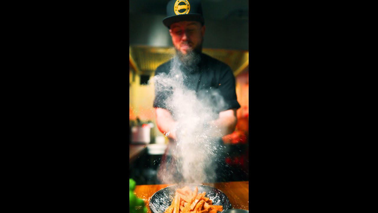 EPIC HANDHELD FAST FOOD VIDEO B ROLL - Sweet Potato Fries Recipe 