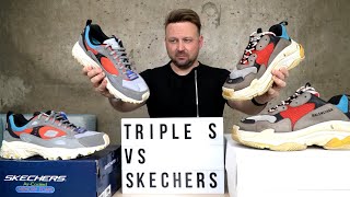 Balenciaga Triple S vs. Skechers 