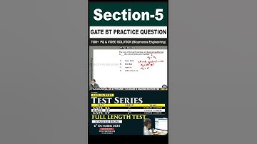 | GATE Biotechnology (GATE BT) PQs | Section 5: Bioprocess Engineering and Process Biotechnology |