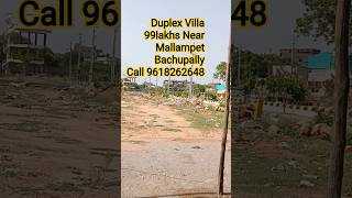 DUPLX VILLA 99Lks #VillaForSale#Shorts#99LakhsVilla#Bachupally#HyderabadRealEstate#Shorts