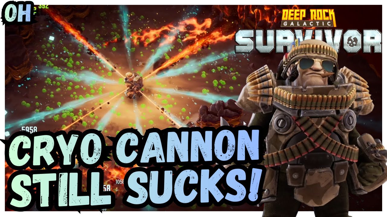 Cryo Cannon STILL SUCKS!! Deep Rock Galactic Survivor!
