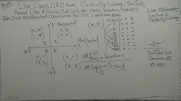 3d geometry lecture 1 Live  Maths By Suhag Teko Classes PCM Residential Coaching iit jee at Bhopal