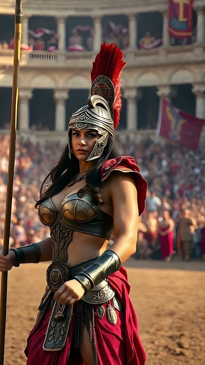 Beautiful Woman Gladiator. #gladiator #rome #history #shorts