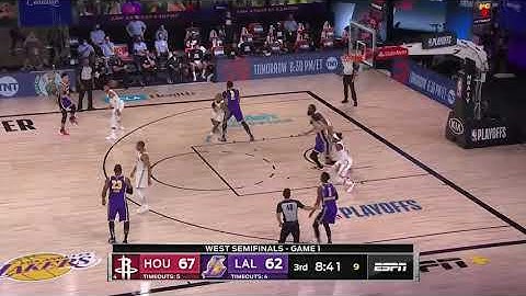 NBA | LeBron James CHASE DOWN BLOCK on Russell Westbrook Plus AND 1 | Game 1 | HOU vs LAL