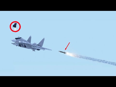 Today, Russian MiG-29 fighter jet shot by Ukrainian air missile, pilot jump out no parachute | Arma3