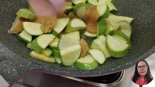 How to cook A simple dish/Tsui yok gwa w/ fish tofu#ofw#share#vegetables