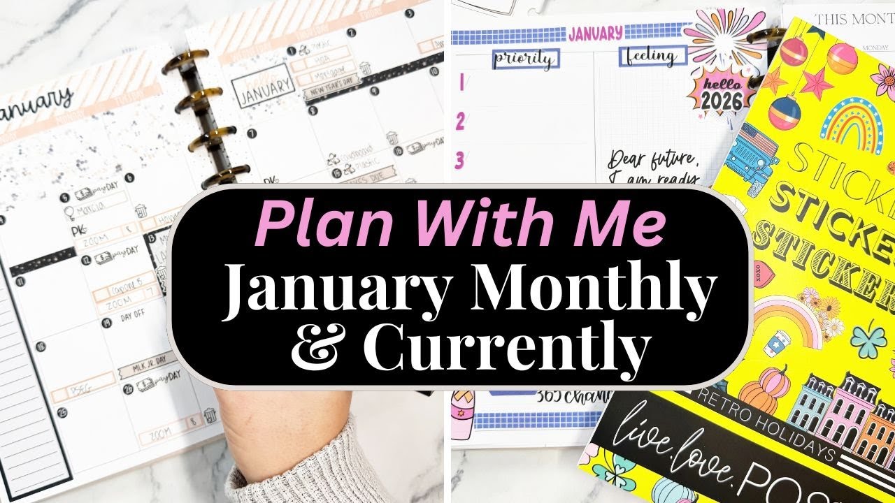 Оформление ежедневника на январь | Развороты на месяц и текущий день