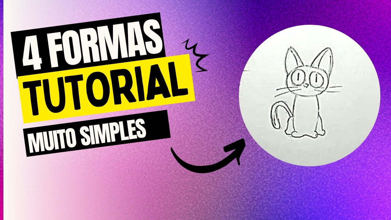 Como Desenhar GATO FÁCIL - How to draw CAT BEAUTIFUL EASY - Cara menggambar  