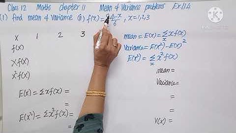 Class12|MP123| EX11.4|Maths| Expectation- how to find mean and variance?