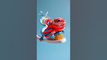 Toothpaste Turns Into a Lizard – Surreal Anime Magic 🦎✨ #AnimeWorld  #lizard #creative #art